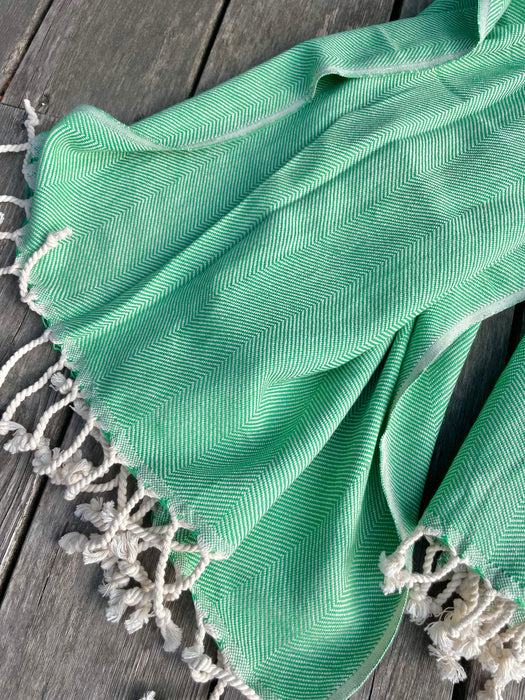hamam-pyyhe, NAUVO, kirkas vihreä