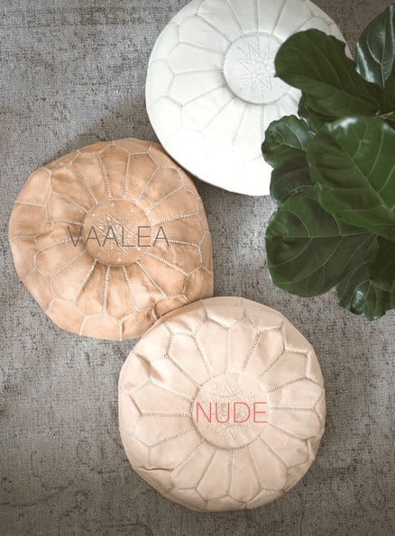 Pouf // marokkolainen nahkarahi, nude